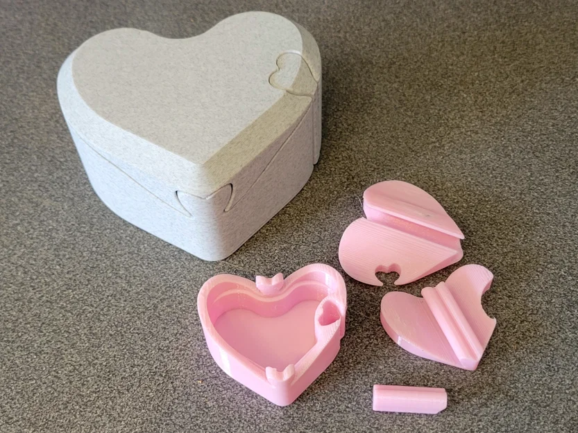 Hộp Puzzle Hình Trái Tim (Heart Puzzle Box) - Image 1