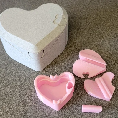 Hộp Puzzle Hình Trái Tim (Heart Puzzle Box)