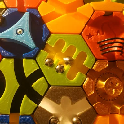 Mảnh ghép 6 lỗ (6 holes tile) cho trò chơi board game Hextraction