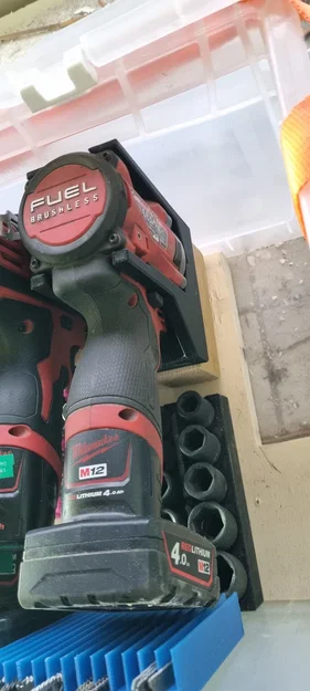 Giá treo Milwaukee M12 FIWF12 0.5inch impact driver (gắn ngang/dọc) - Image 2