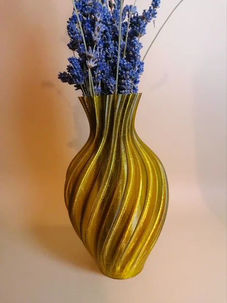 Lọ hoa trang trí 3D Vase Mode tinh tế với họa tiết xoắn ốc - Image 1