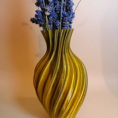 Lọ hoa trang trí 3D Vase Mode tinh tế với họa tiết xoắn ốc