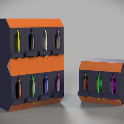 Giá đỡ cuộn dây Modular 2D xếp chồng siêu gọn
