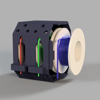 Giá đỡ cuộn dây Modular 2D xếp chồng siêu gọn