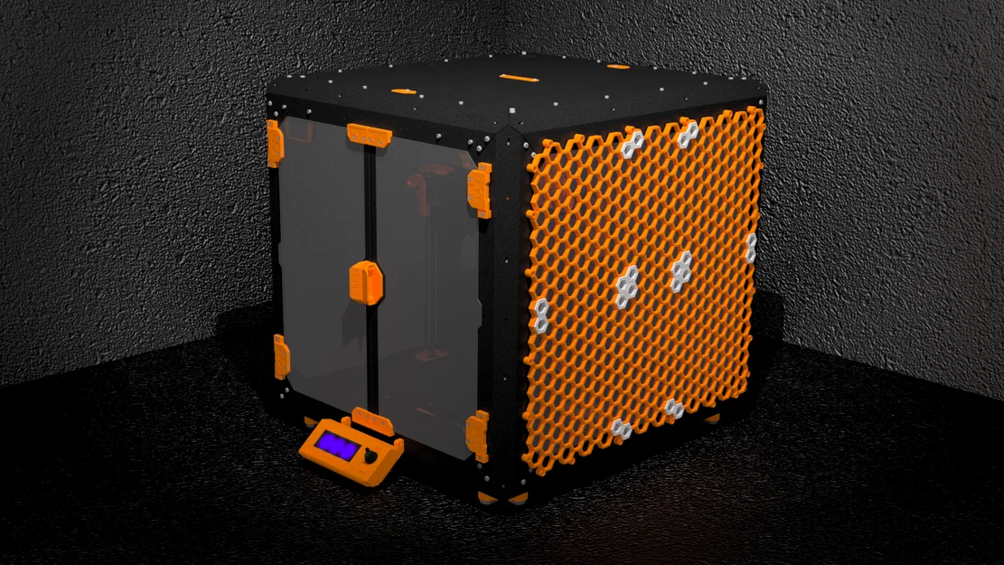 Vách lưu trữ Honeycomb cho Original Prusa Enclosure (Original Prusa Enclosure Honeycomb Storage Wall) - Image 1