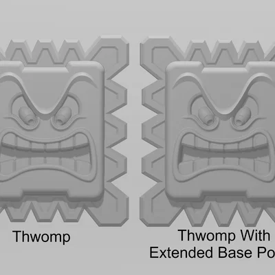 Mô hình Thwomp từ Mario và khuôn đúc bê tông