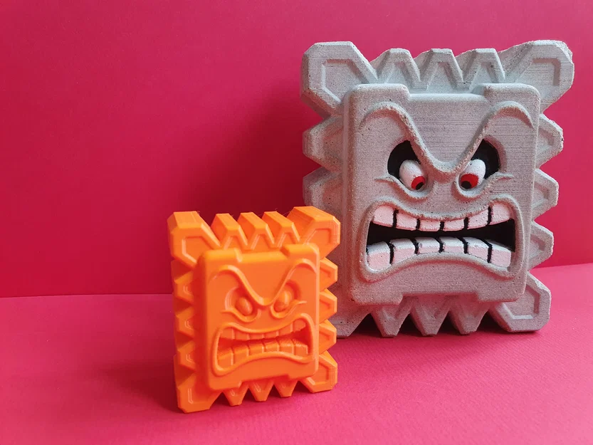 Mô hình Thwomp từ Mario và khuôn đúc bê tông - Image 3