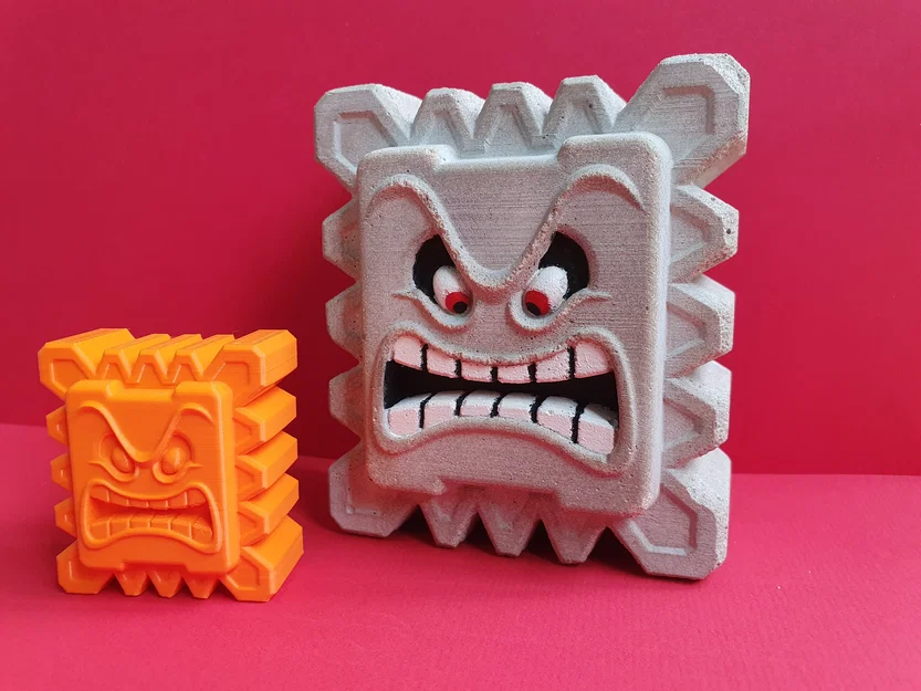 Mô hình Thwomp từ Mario và khuôn đúc bê tông - Image 4