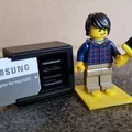 Hộp Micro SD dạng thẻ SD có nắp gắn LEGO (Micro SD Card Box LEGO SD Card holder) - Thumbnail 1