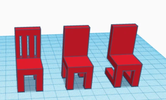 Bộ sưu tập 3 mẫu ghế mini in 3D cho nhà búp bê (Puppenhausstühle) - Image 1
