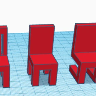 Bộ sưu tập 3 mẫu ghế mini in 3D cho nhà búp bê (Puppenhausstühle)