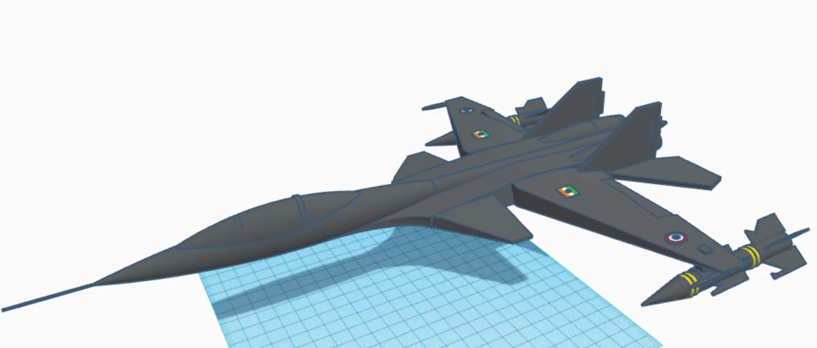 Mô hình máy bay phản lực chiến đấu Ấn Độ (Indischer Jet) cho in 3D - Image 1