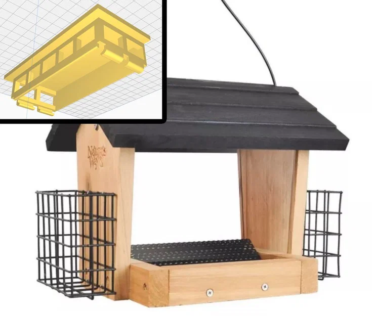 Nắp/Đậy trên lồng suet (Suet Cage) cho máng ăn chim, chống chim bị kẹt - Image 3