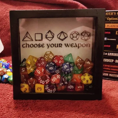 Hộp Shadow Box Xúc Xắc DnD In 3D