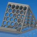 Kệ đỡ điện thoại kiêm ống cắm bút họa tiết honeycomb - Thumbnail 3