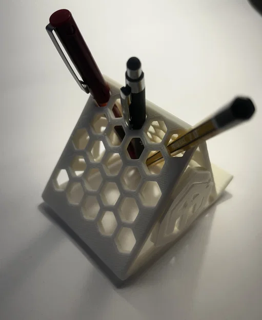 Kệ đỡ điện thoại kiêm ống cắm bút họa tiết honeycomb - Image 4