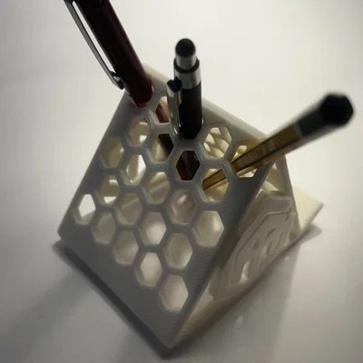 Kệ đỡ điện thoại kiêm ống cắm bút họa tiết honeycomb