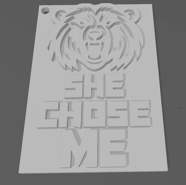Móc khóa Gấu “She Chose me” - Image 1