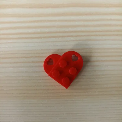 Móc khóa trái tim LEGO (ghép từ 2 mảnh)