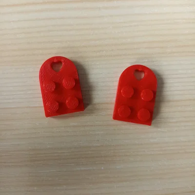 Móc khóa trái tim LEGO (ghép từ 2 mảnh)