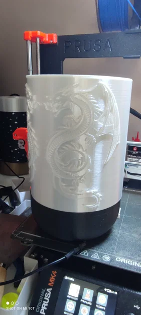 Đèn Ngủ 3D Hình Rồng (Lampe Dragon) - Nghệ Thuật Lithophanie Tinh Xảo - Image 1