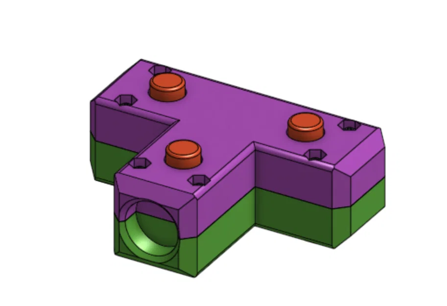 Khớp nối chữ T cho sân portable VEX Robotics (Portable Field Tee) - Image 1