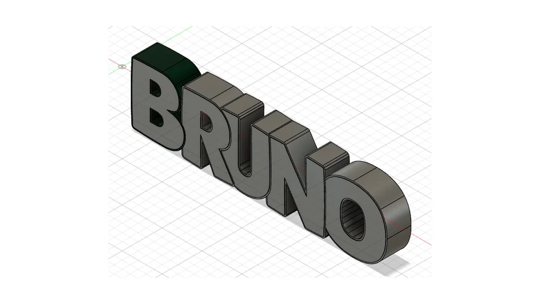 Mô hình bảng tên Bruno thiết kế 3D đẹp mắt cho bàn làm việc - Image 1