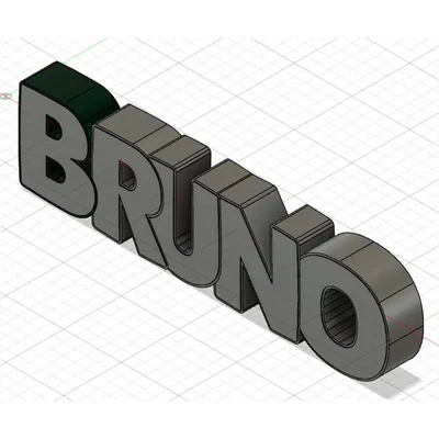 Mô hình bảng tên Bruno thiết kế 3D đẹp mắt cho bàn làm việc