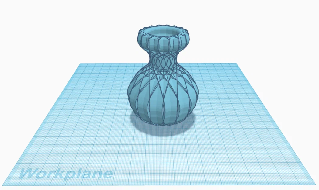 Mẫu in 3D bình hoa họa tiết hình học hiện đại - STL file - Image 1