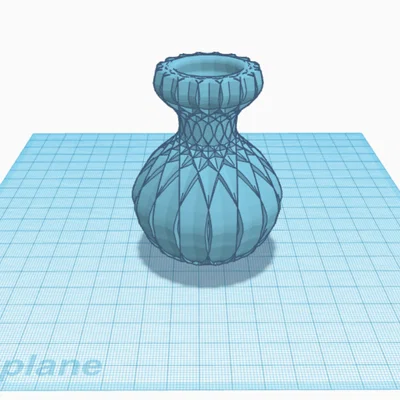 Mẫu in 3D bình hoa họa tiết hình học hiện đại - STL file