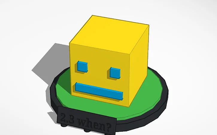 Mô hình trang trí Geometry Dash nhân vật 3D siêu dễ thương - Image 1