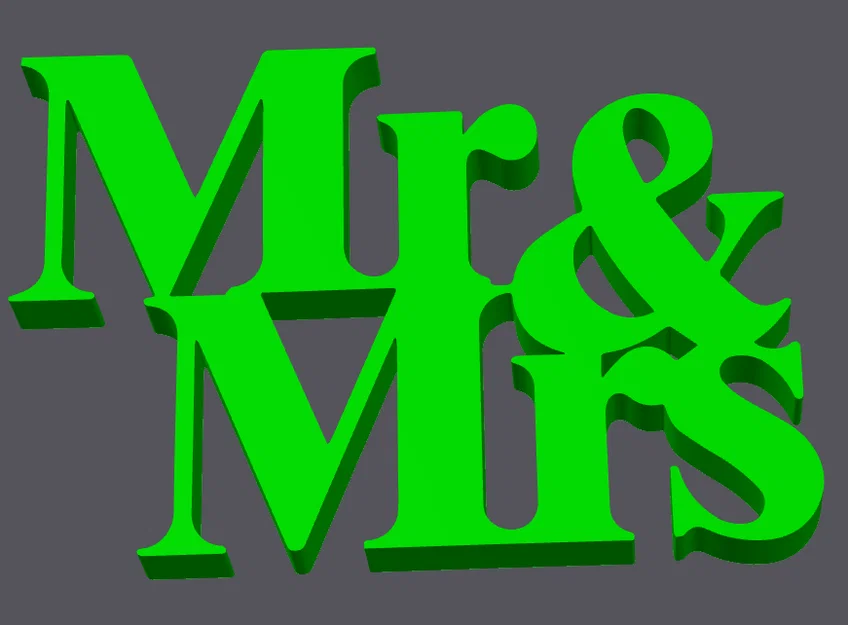 MR&MRS – Chữ trang trí in 3D - Image 1