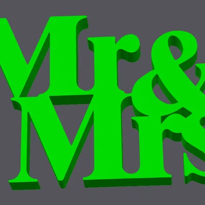 MR&MRS – Chữ trang trí in 3D