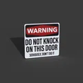 Bảng hiệu cảnh báo “Đừng gõ cửa” (Warning Do Not Knock Sign) - Thumbnail 2