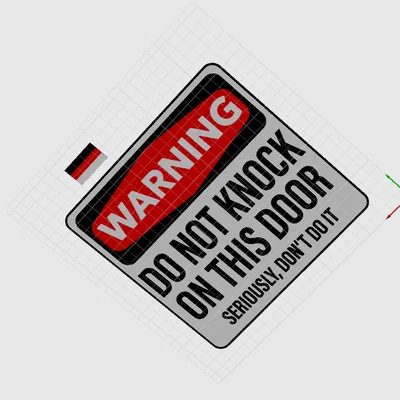 Bảng hiệu cảnh báo “Đừng gõ cửa” (Warning Do Not Knock Sign)