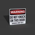 Bảng hiệu cảnh báo “Đừng gõ cửa” (Warning Do Not Knock Sign) - Thumbnail 4