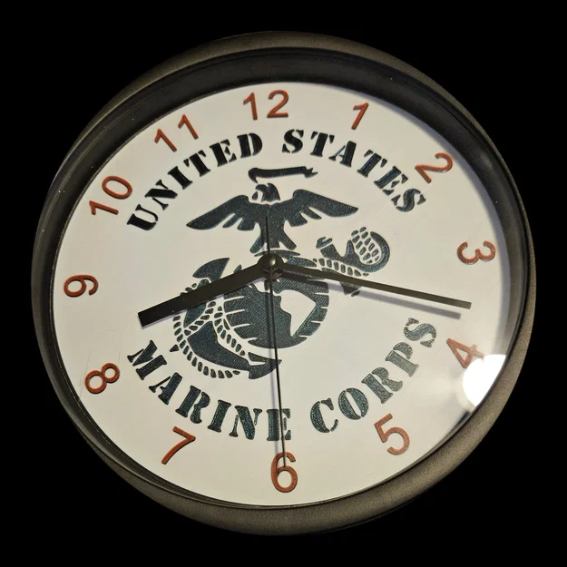 Mặt Đồng Hồ Treo Tường USMC (USMC Wall Clock Face) - Image 1