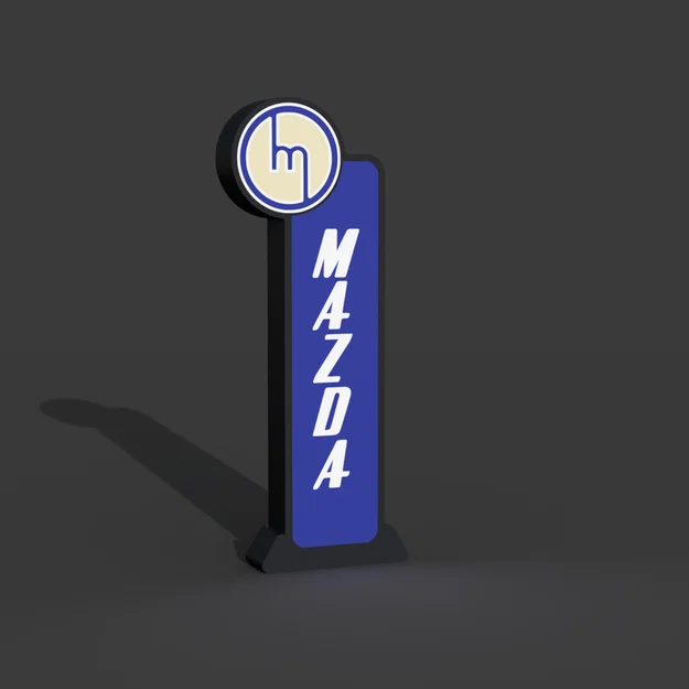 Mazda Vintage Sign Lightbox LED Lamp - Đèn hộp bảng hiệu Mazda cổ điển - Image 1