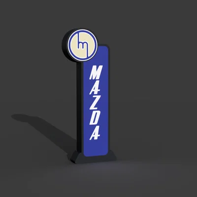 Mazda Vintage Sign Lightbox LED Lamp - Đèn hộp bảng hiệu Mazda cổ điển