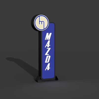 Mazda Vintage Sign Lightbox LED Lamp - Đèn hộp bảng hiệu Mazda cổ điển