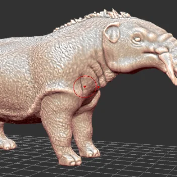 Mô hình 3D động vật cổ đại Granastrapotherium siêu chi tiết