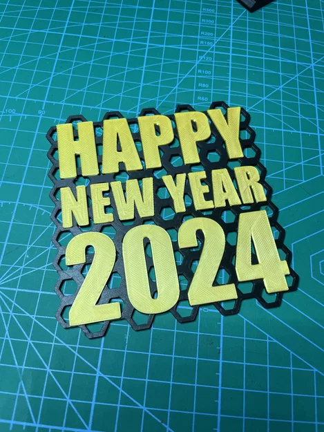 Biển trang trí Happy New Year 2024 độc đáo cho dịp năm mới - Image 1