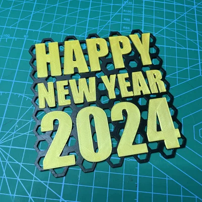 Biển trang trí Happy New Year 2024 độc đáo cho dịp năm mới