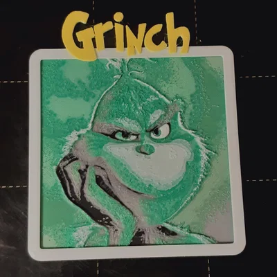 Litophane Grinch đa màu (không cần MMU)