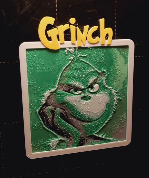 Litophane Grinch đa màu (không cần MMU) - Image 2