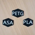 Nhãn đánh dấu nhựa in 3D PLA PETG ASA hình lục giác tiện lợi - Thumbnail 1
