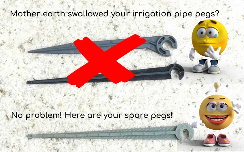 Peg kẹp ống tưới vườn thay thế – tương thích ống Gardena - Image 2