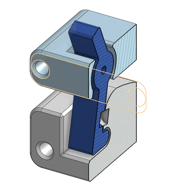 Chốt gài dạng móc kèm nam châm (Hook latch with magnets) - Image 3