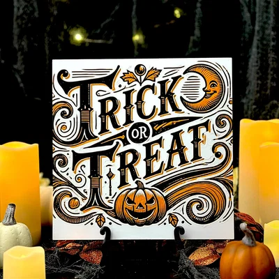 “The Haunting Offering” – Bảng Hueforge Halloween Vintage “Trick or Treat”
