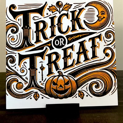 “The Haunting Offering” – Bảng Hueforge Halloween Vintage “Trick or Treat”